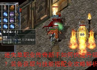 迷失单职业传奇新手如何快速升级?装备获取与技能搭配全攻略解析 迷失单职业传奇新手如何快速升级?装备获取与技能搭配全攻略解析