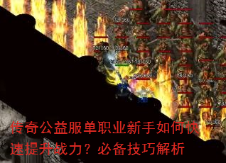 传奇公益服单职业新手如何快速提升战力?必备技巧解析 传奇公益服单职业新手如何快速提升战力?必备技巧解析
