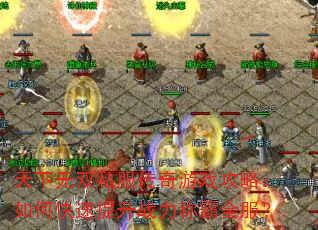 天下无双私服传奇游戏攻略:如何快速提升战力称霸全服? 天下无双私服传奇游戏攻略:如何快速提升战力称霸全服?